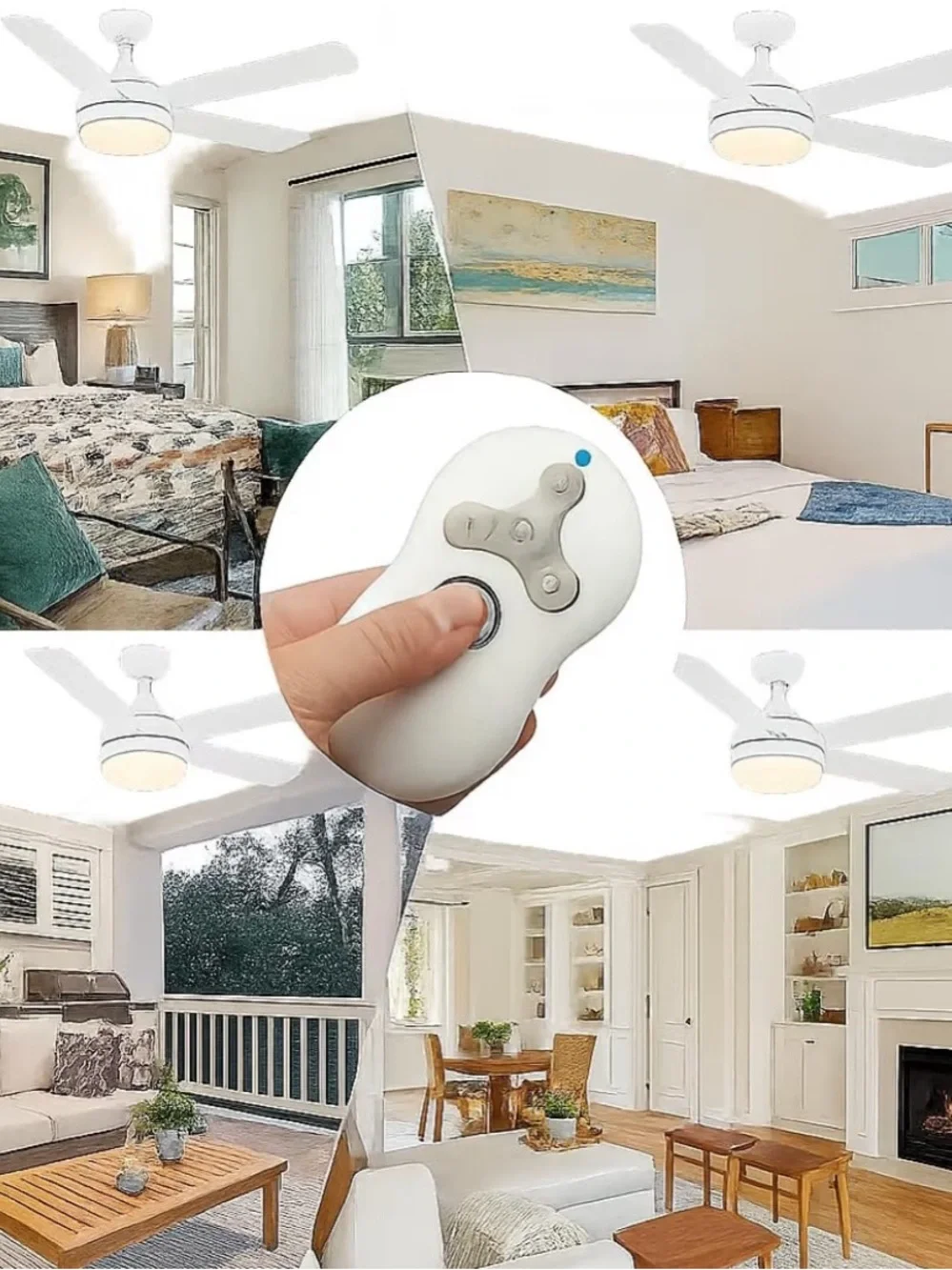 New Model RC-5T1 3-Speed Ceiling Fan Remote Control & Light Dimmer Replacement